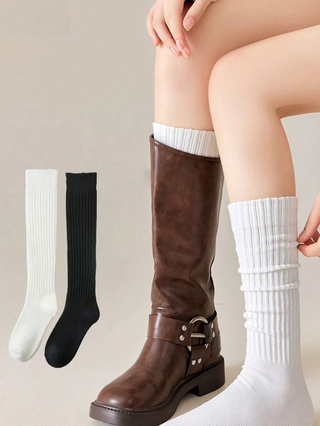 Women's Autumn/Winter Cute Gir - Boot Sock Slouchy review and price