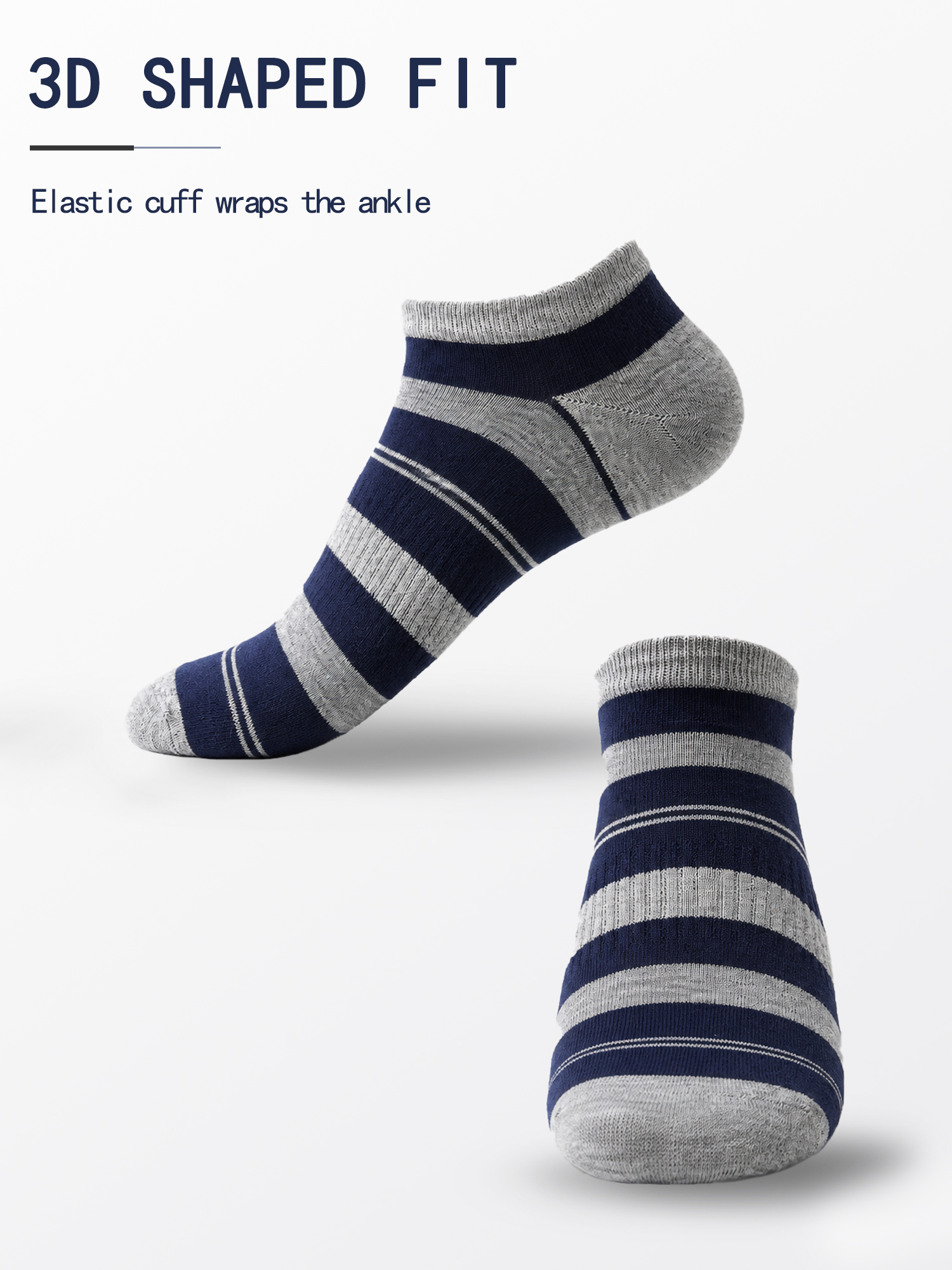 1/3/6 Pair Men's Blue Grey Str - Ankle Sock Low Cut review and price