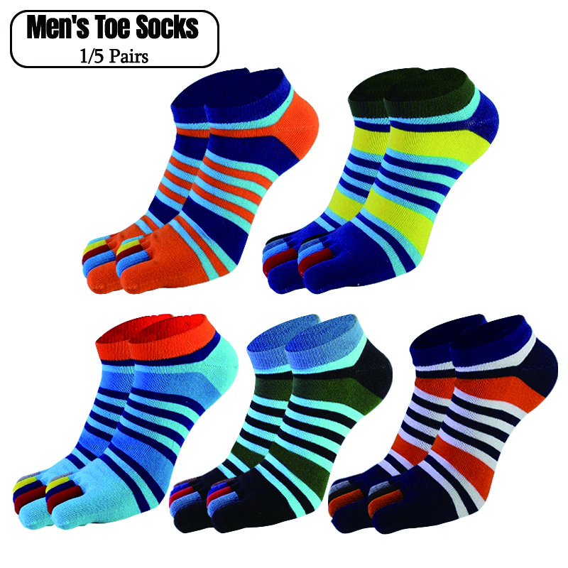 1/5 Pairs Men's Cotton Five Fi - Ankle Sock Low Cut review and price