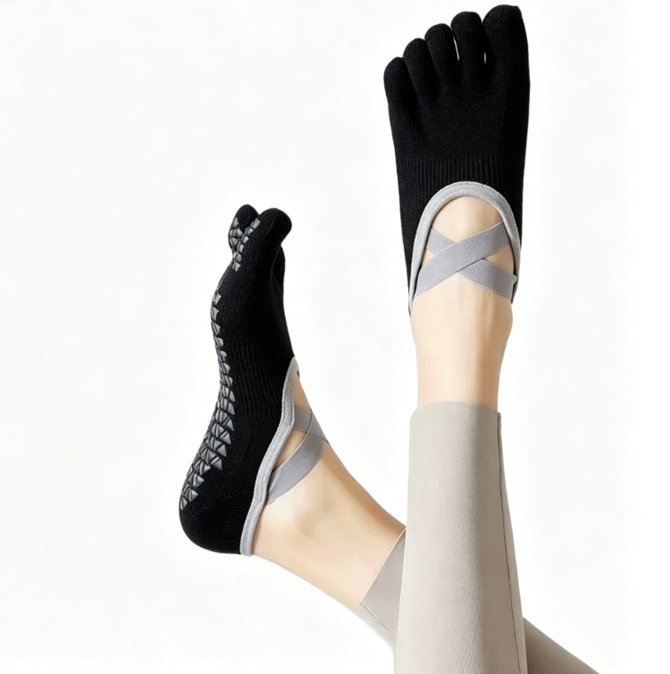 Women's 5-Toe Non-Slip Yoga Pi - Grip Sock Yoga review and price