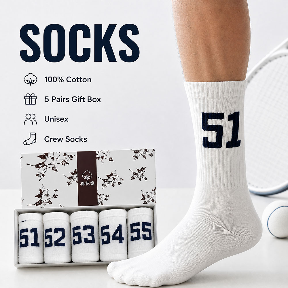 5 Pairs Men's Number Print Cot - Sock Organizer Tray review and price