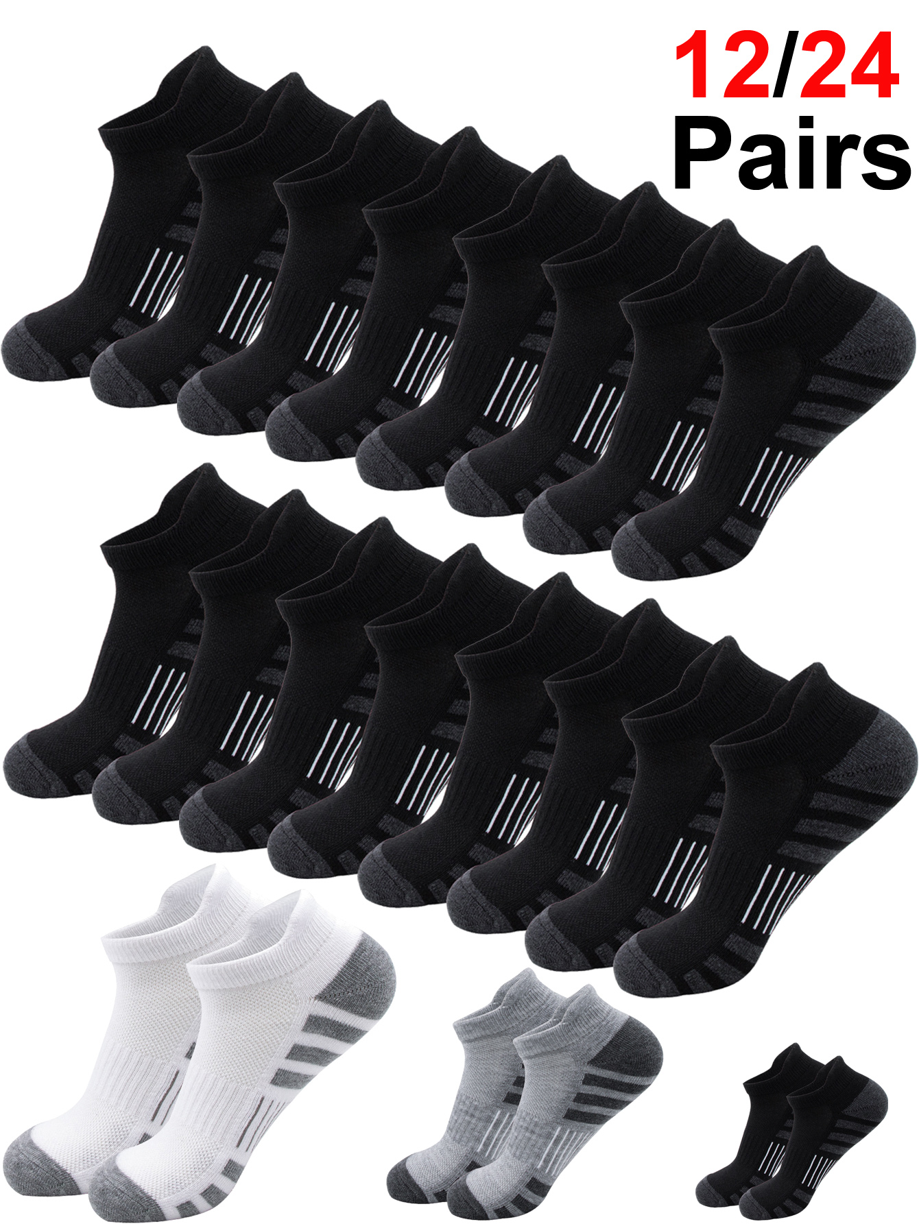 6/24 Pairs Cushioned Breathabl - Athletic Sock Cushion review and price