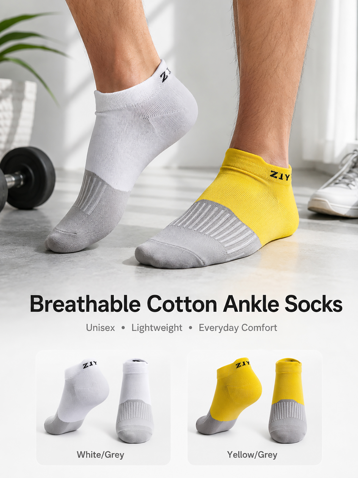 1/4/6Pairs Men's Color Block A - Ankle Sock Low Cut review and price