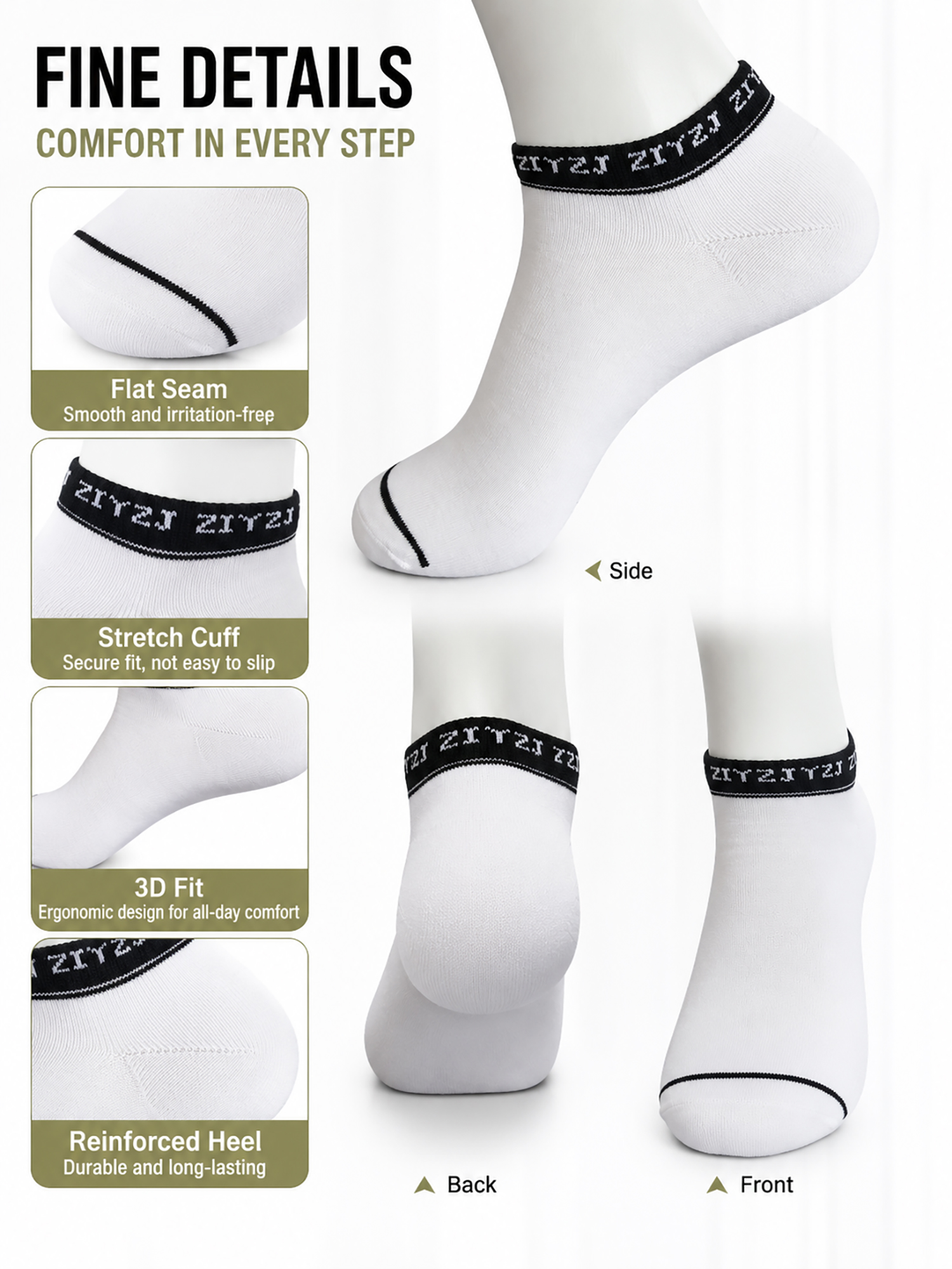 5 Pairs Men's Color Block Ankl - Ankle Sock Low Cut review and price