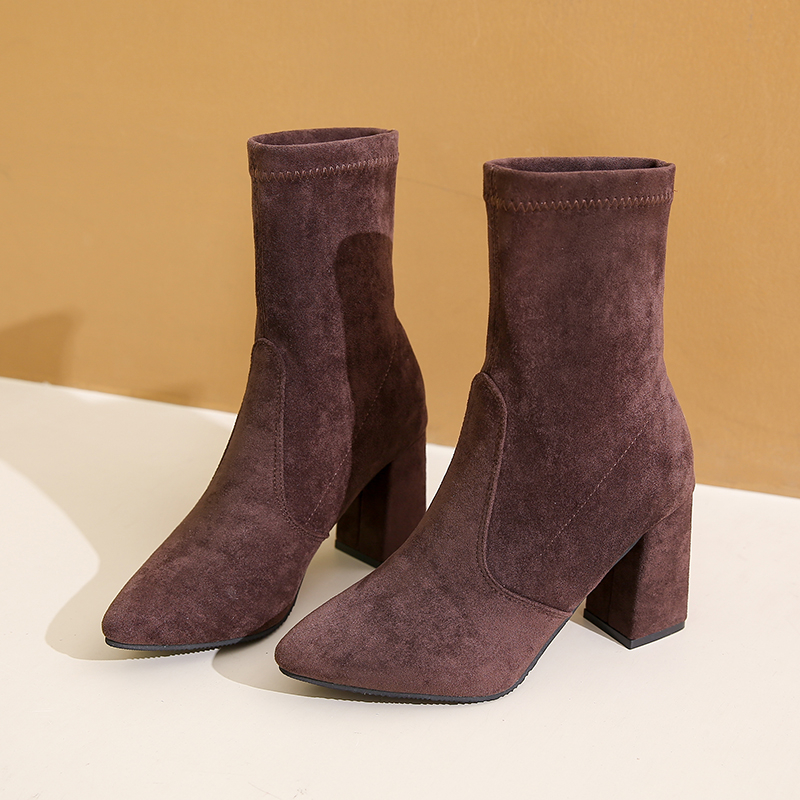 Winter new style chunky heel f - No Show Sock Women review and price